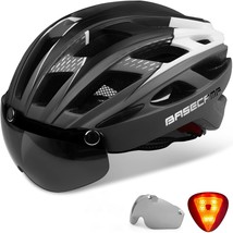 Basecamp Bicycle Helmet With Magnetic Goggles And Rear Light For Cycling - $899.69 MXN