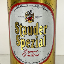 Stauder Spezial Vintage Beer Can 12 oz Gold Aluminum Export - $6.37