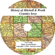 1884 History Genealogy Mitchell &amp; Worth County Iowa Osage Manley Northwood Ia - £4.65 GBP