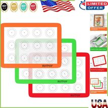 Durable 3 Quarter Size Non-Stick Silicone Mats - Easy Clean &amp; Heat Resis... - $333.08 MXN
