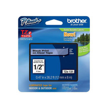 Brother Tape Label 12mmx8m - Black on Clear - £26.21 GBP