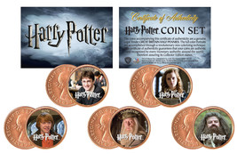 Harry Potter * HEROES * Colorized UK British Halfpenny 5-Coin Set * Licensed * - £14.11 GBP