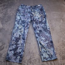 Dana Buchman Pants Womens 14P Blue Casual Outdoors Preppy Tie Dye Straight Leg - £14.71 GBP