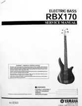 Yamaha RBX170 Electric Bass Guitar Service Manual Notes plus Parts List ... - $12.86
