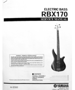 Yamaha RBX170 Electric Bass Guitar Service Manual Notes plus Parts List ... - $18.03 CAD