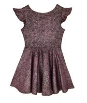 Girls Pleather Flutter Sleeve Fit and Flare Dress - $94.00
