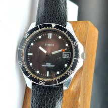 Vintage Timex Red Dot Sub Diver Men’s Watch Lollipop, Wyler Leather Band - £227.95 GBP