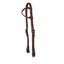 Horse Headstall One-Ear Brown Nylon Bengal Stripe Pattern HHE0718-1 - €16,14 EUR