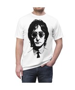 John Lennon Portrait Tee: Unisex Soft Microfiber-Knit Casual Wear - £29.63 GBP+