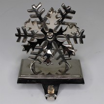 Snowflake Stocking Holder Hanger Hook Metal Weighted 6&quot; Tall 5&quot; Wide - $13.51