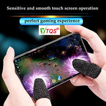 Mobile Game Controller Finger Sleeve Set, Sweat Resistant Breathable Ful... - £5.35 GBP