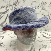 Men&#39;s Manzini Royal Blue | White | Red Bottom Faux Fur Hat NWT - £66.88 GBP
