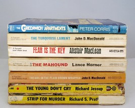 Fawcett Gold Medal Lot of 7 Vintage 1950s-1980s Paperbacks Pin-Up Adventure - £23.30 GBP