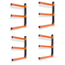 Wall Mount Wood Organizer And Lumber Storage Metal Rack With 3-Level - Indoor &amp;  - £79.92 GBP