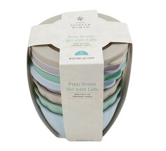 Pioneer Woman 8-Pc Melamine Prep Bowl Set Lids Nest for Storage Kitchen ... - $26.97