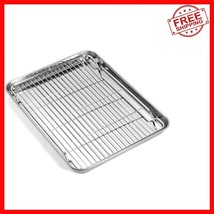 Elegant 12.4 x 10 Inch Stainless Steel Baking Pan with Cooling Rack - Ea... - $532.12 MXN