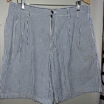 Vintage, Ralph Lauren Chaps blue striped shorts, size 36 - £11.56 GBP