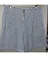 Vintage, Ralph Lauren Chaps blue striped shorts, size 36 - £11.56 GBP
