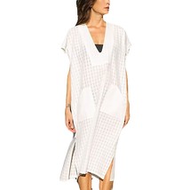 Women Plaid Swimsuit Cover Up V Neck Kaftan Dresses Caftan Maxi Dress - £41.65 GBP