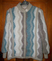 Abbmoor Aurora International Sweatercoat Zippered Size Medium MultiColor MINT! - £23.73 GBP