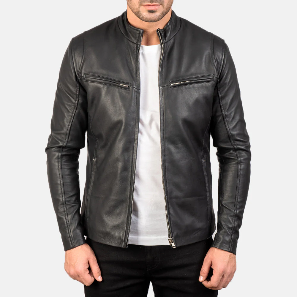 Active Men Leather Jacket  - $140.00
