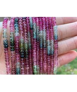 Top Quality Watermelon Tourmaline Faceted Rondelle Beads, 2x3.5mm/2x4.5mm - £44.32 GBP+