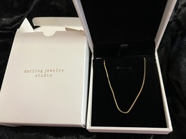 Darling Jewelry Studio 14K Gold Filled 18&quot; Adjustable Box Chain - £15.94 GBP