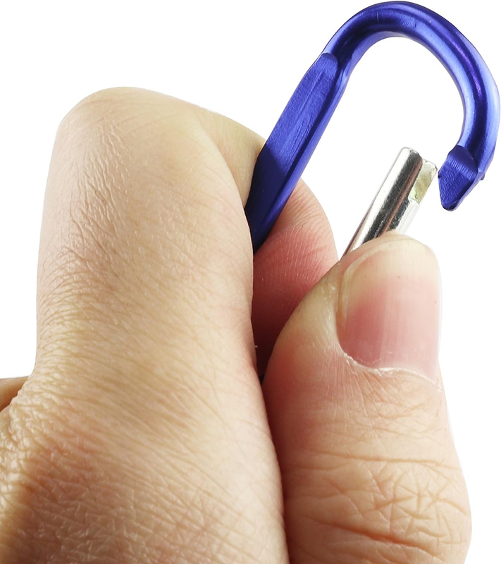 SWATOM Aluminum D-Shape Carabiner Clip 1.6/1.8/2.2/2.6/3 Inches Spring Snap Hook Item image 4