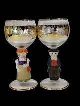 Vintage Dolly Dingle Goebel Wine Glass Stem German Hand Painted Stemware - $48.51