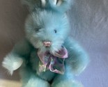 rare Blue Bunny Rabbit plush 18” 2006 Kids Preferred Beautiful Furry Blu... - $20.74