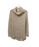 Moth Anthropologie Cream Sweater Womens Small Nubby Boucle Cable Knit Co... - $26.00