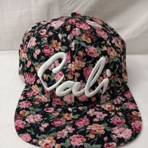 Cali Floral Pattern Snapback Cap Hat EUC  - £11.73 GBP