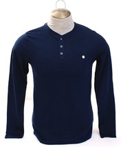 Lucky Brand Blue Long Sleeve Sleepwear Knit Thermal Henley Shirt Men&#39;s S NWT - £43.45 GBP