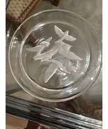 Gorgeous Vintage Clear  Etched &amp; Frosted  8”Serving  Dish Platter Beautiful - $272.87 MXN