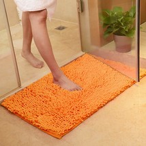 Non-Slip Microfiber Shag Bath Mat Vibrant Orange - $661.44 MXN