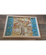 Painting on Silk of a Pomegranate Tree, Mural Armenian Painting on Silk - £95.96 GBP
