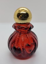 Vintage Avon Sweet Honesty Perfume Cologne Red Glass Heartstrings Decanter .5oz  - £7.89 GBP
