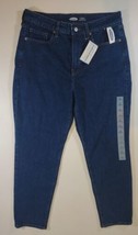 Old Navy Women&#39;s 12 OG Straight High Rise Blue Stretch Denim Jeans 32x28... - £16.03 GBP
