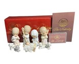 Precious Moments Vintage 9 Pc Nativity Set  Come Let Us Adore Him Enesco... - $107.53