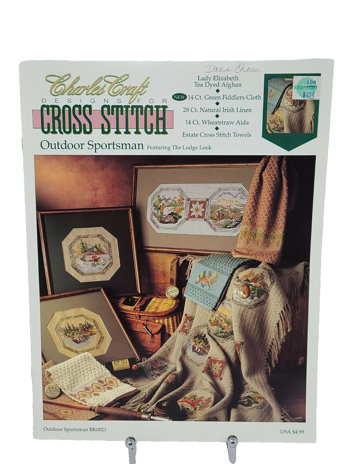 Outdoor Sportsman Cross Stitch Booklet Charles Craft Landscape Scenery Pattern - $9.89