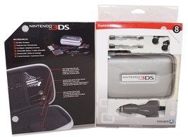 8 Pc Lot - Nintendo 3ds Explorer Starter Kit Silver Case Ear Bud Car Cha... - $14.00