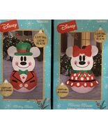 Gemmy Disney Mickey & Minnie Mouse Christmas Snowman Airblown Inflatable Lot 2 - $120.99