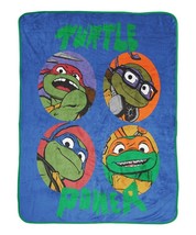 Teenage Mutant Ninja Turtles Plush Fleece &#39;Turtle Power&#39; Blanket Throw 4... - $24.74