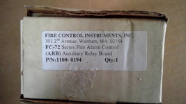 Fire Control Instruments FC-72 Series Fire Alarm Control Auxiliary Relay... - £15.47 GBP