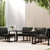 Modern Black Aluminium Outdoor Garden Patio Rectangular Dining Dinner Table - $175.01