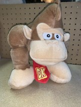 Donkey Kong 13” Stuffed Plush Animal 2016 Nintendo Super Mario Bros Lice... - $11.39
