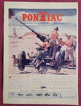Vintage WW2 Double sided Print Ad ~ Pontiac (Bofors 40MM) &amp; Kodak Color Film - £14.11 GBP