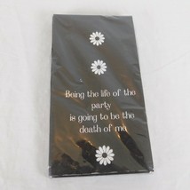 Mud Pie Black Life Party Death Me Party Cocktail Drink Paper Napkins 12? ct Pack - £7.79 GBP