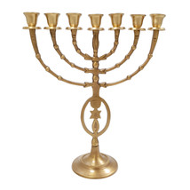 Jewish Candle Holder 7 Branched with Messianic symbol 12 inch Bronze - £97.08 GBP