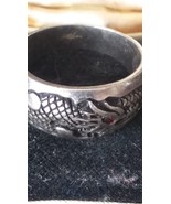 Vintage 1940-s 925 Silver Celtic Viking Dragon Accent Band  Ring UK U , ... - $2,039.08 MXN